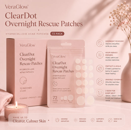 ClearDot Overnight Rescue Patches — Hydrocolloid Acne Patches (72 pack)